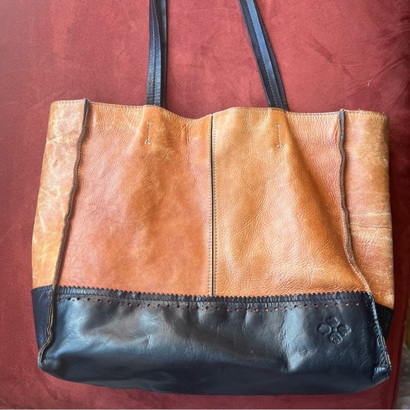 Patricia Nash Brown and Black Leather Tote - Picture 4 of 14